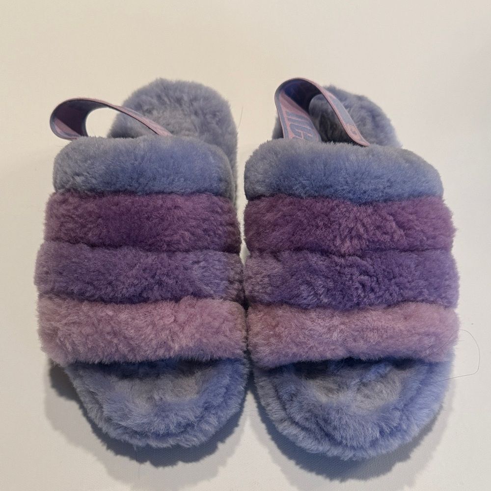 UGG Fluffy Lavender and Lilac Slippers